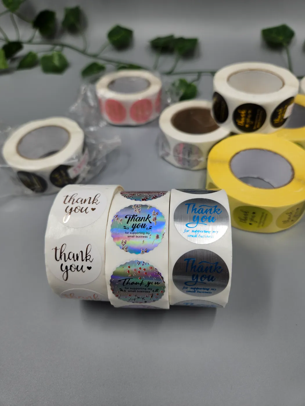 Thank You Sticker — White — White — view 2
