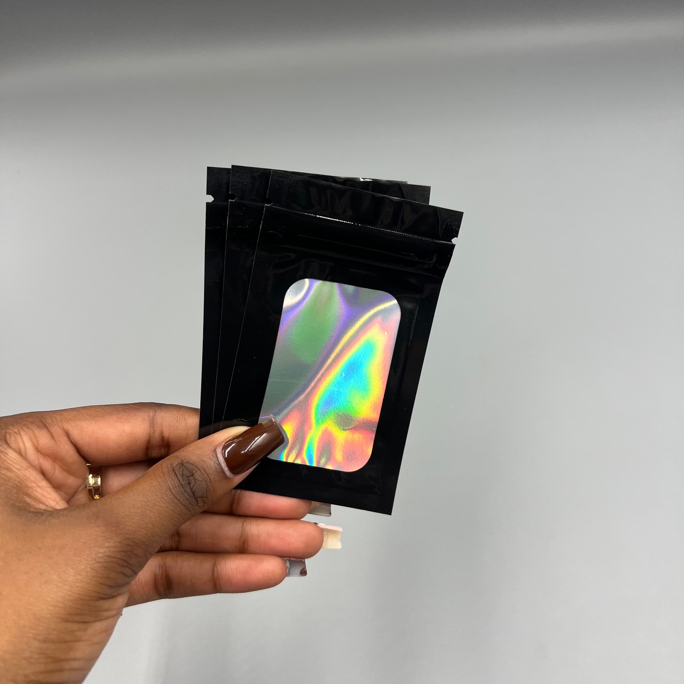 Holographic Ziplock Packaging — Black — view 2